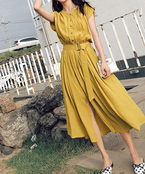 シフォンロングワンピース